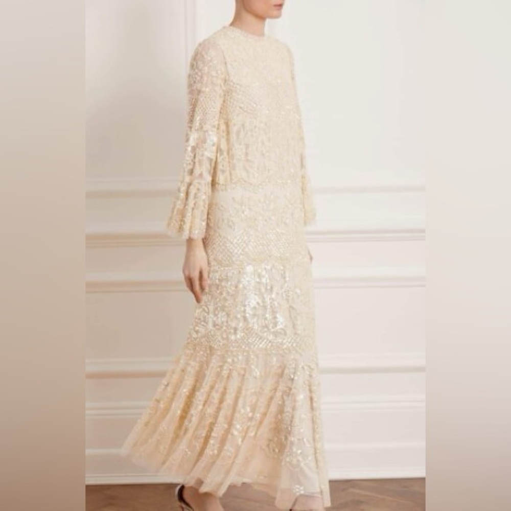 Needle & Thread Cream Lace Maxi Dress - Picture 2 of 10